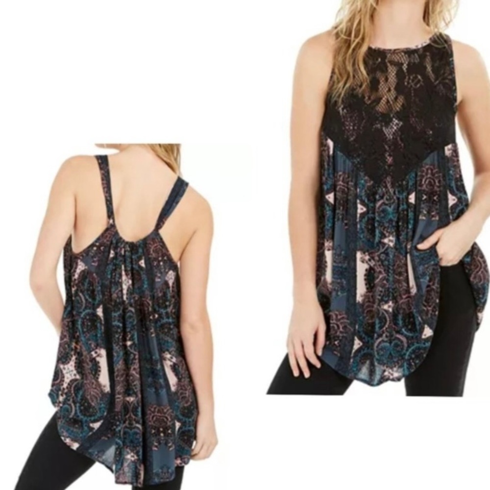 Free people count me in trapeze tunic sz medium